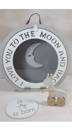 Βαλιτσάκι “I love you to the moon” με plexiglass