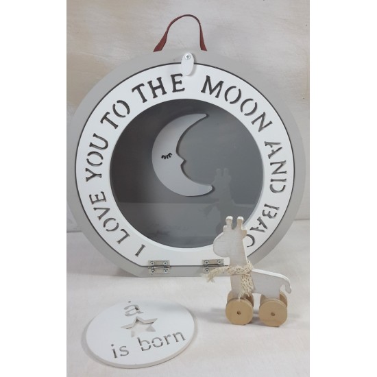Βαλιτσάκι “I love you to the moon” με plexiglass