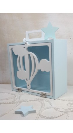 Βαλιτσάκι  «Αερόστατο στον ουρανό» με plexiglass