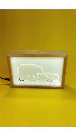 Polar Bear Plexiglass Pop-Art φωτιστικό