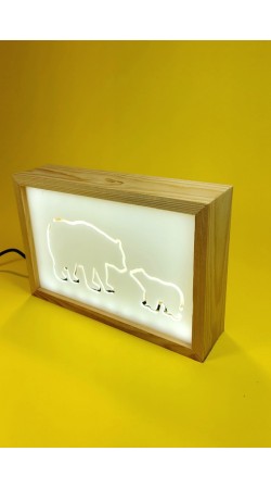Polar Bear Plexiglass Pop-Art φωτιστικό