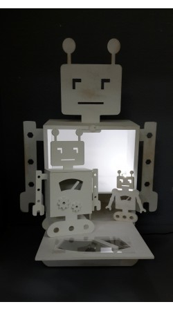 Robot-Ραφιέρα Τροχήλατη Φωτιζόμενη