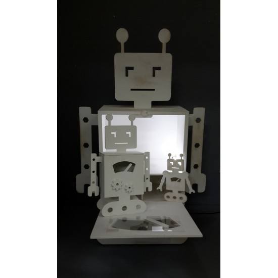 Robot-Ραφιέρα Τροχήλατη Φωτιζόμενη