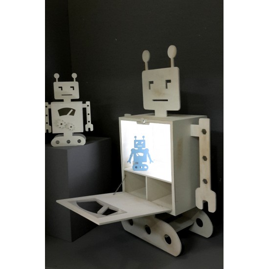Robot-Ραφιέρα Τροχήλατη Φωτιζόμενη