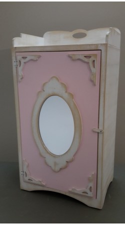 Ντουλαπίτσα Δίχρωμη με Plexiglass Καθρέφτη
