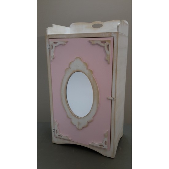Ντουλαπίτσα Δίχρωμη με Plexiglass Καθρέφτη